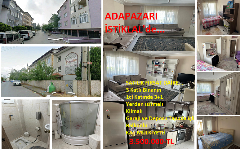 ADAPAZIRINDA SATILIK FIRSAT DAİRE...